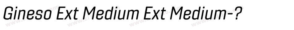 Gineso Ext Medium Ext Medium字体转换